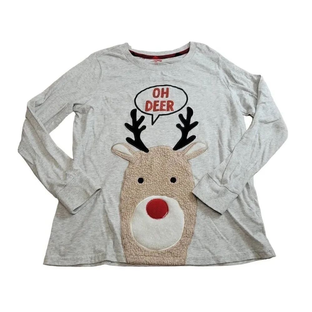 Holiday Time reindeer Christmas shirt S4/6